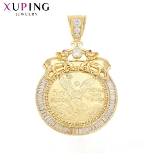 35473 XUPING Wholesale 24k Gold Plated Stainless Steel Women Fashion Jewellery Elephant Pendant