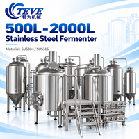Cuve de Fermentation Commerciale en Acier Inoxydable SUS304 SUS316 de 500L à 2000L avec Plateforme Conique, Escalier et Manifold, Certifiée CE, Fabrication Personnalisée en Usine