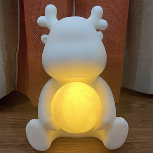 Lampada <span class=keywords><strong>Luna</strong></span> Orso in Resina Fluida Fai da Te, Regalo Aziendale Artistico Fatto a Mano, Orso Abbracciabile Doodle, Vendita all'Ingrosso - Product Image 1