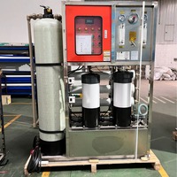 Pabrik Desalinasi Air Laut Portabel Sistem Pengolahan Air Reverse Osmosis (RO) 12000L/Hari Kontrol Layar Sentuh Otomatis PLC