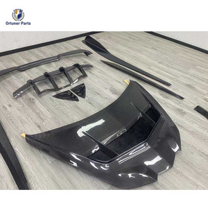 Nouveau kit carrosserie en fibre de carbone pour <span class=keywords><strong>Corvette</strong></span> C8 Ortuner : lèvre avant à visser, diffuseur, jupes latérales, spoiler, pare-chocs de voiture, découpes pour l'échappement - Product Image 5