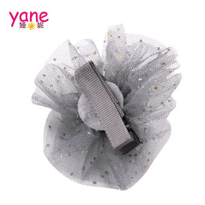 Moda parlayan kore tarzı taklidi taç Net iplik kız klip aksesuar - Product Image 4