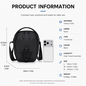 Bolso <span class=keywords><strong>Bandolera</strong></span> Cruzado para <span class=keywords><strong>Hombre</strong></span> 2026, Gran Capacidad, Impermeable, Moderno, Bolso de Viaje Pequeño con Interfaz USB - Product Image 2