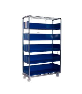 Chariot de <span class=keywords><strong>transport</strong></span> en acier galvanisé au zinc à trois côtés robuste avec un <span class=keywords><strong>service</strong></span> de roulement pliable d'une capacité de charge de 500kg - Product Image 1