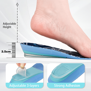 OEM PU Foam 3/4 Length Deep Heel Cup Arch Support Gel <b>Cushioning</b> Comfort Breathable Odorless Shoe <b>Insert</b> Orthotic Insoles - Product Image 5