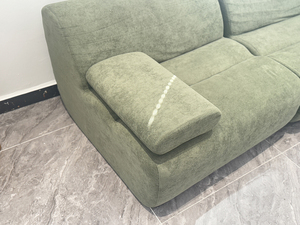 簡単に収納できる変形可能な丸みを帯びたモジュール式ダークグリーンベルベット圧縮ソファ、モダンラグジュアリーワイドシート、取り外し可能なクッション、別荘向け - Product Image 5