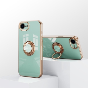 เคสยึดแหวน6D แฟชั่นฝาหลังโครเมี่ยมสำหรับ iPhone 16E/16/15 pro/ 14 PROMAX ที่ยึดในรถแม่เหล็ก - Product Image 1