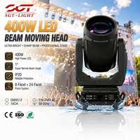 Projecteur LED Beam 400W DMX512 16CH RDM avec Gobo, Prisme, Roue de Couleurs Rotative, Faisceau Linéaire, Éclairage Scénique Professionnel