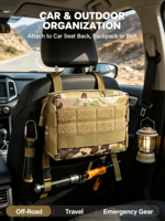 Sac banane tactique noir Molle en polyester, pochette utilitaire carrée pour ceinture, idéal pour EDC, chasse, camping, cyclisme