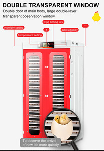 WONEGG riscaldamento elettrico a temperatura costante <span class=keywords><strong>2000</strong></span> di gallina uovo incubatore e Hatcher vendita in italia - Product Image 2