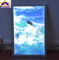 27 X 40 Kotak Lampu Poster Film LED Aluminium Bingkai Gambar Ultra Tipis Snap Frame Menu Kotak Lampu LED