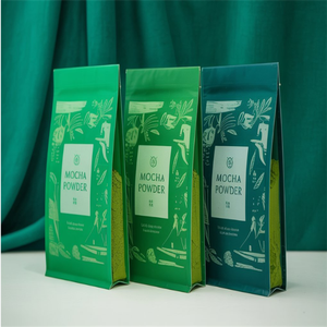 Feuille d'aluminium imprimée sur mesure de qualité alimentaire Finition mate 50g 100g Poudre de matcha Sac pochette debout avec fermeture éclair Sac en mylar - Product Image 4