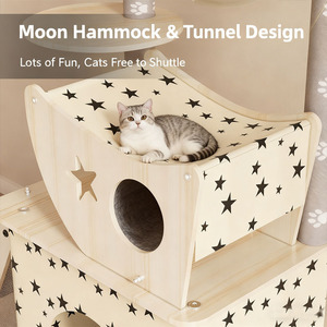Cat Tree Luxury House Integrated Cat Tree Wooden Luxury Minimalist Multi-layer <strong>Scratching</strong> <strong>Post</strong> Large Size for <strong>Kitten</strong>/Cat Room - Product Image 6