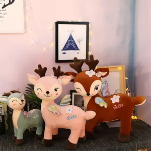 Animale selvatico personalizzato in piedi simulazione realistica cervo peluche e peluche come regali per bambini