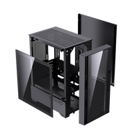 Boîtier d'ordinateur gamer haute performance LOVINGCOOL, tour moyenne MATX ITX, noir, boîtier PC personnalisé avec verre trempé, châssis de PC de bureau