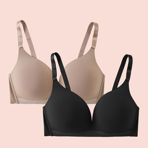 Soutiens-gorge push-up pour femmes grandes tailles, lingerie respirante à bonnets fins pour usage quotidien, sous-vêtements pour femmes à poitrines généreuses - Product Image 1