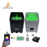 RGBWA + UV inalámbrico DMX con pilas LED Par Can 6x18W foco para fiestas de boda efecto de haz de hielo seco