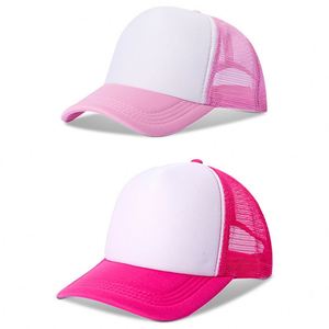 Casquettes de camionneur vierges personnalisables avec logo imprimé, casquettes en maille à 5 panneaux et casquettes de baseball vierges en maille et mousse pour sublimation - Product Image 3