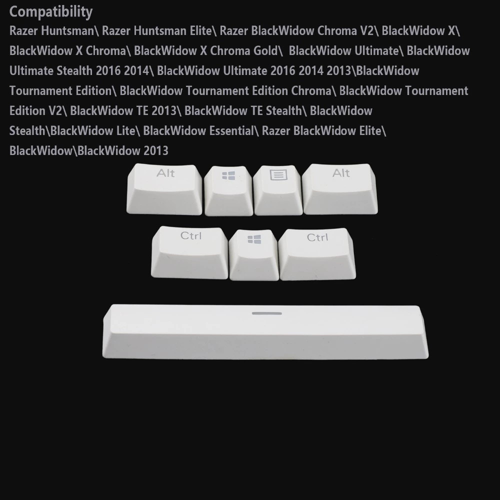 Barre d'espace 8 Keys-6u White-Ra-zer