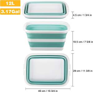 Fregadero Plegable para Camping de 12L, Lavabo, Ideal para Cocina, Hogar, Jardín y Camping - Product Image 3