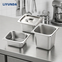 Kommerzielles 1/6 GN-Behältnis 150mm Extra Tief Edelstahl 201 Massives Gastronorm-Behältnis Buffet Sauce Hotel Restaurant Catering