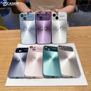 Dernière coque de téléphone portable Aurora rigide pour iPhone 16, film de protection d'appareil photo à grande fenêtre laser en vrac, étui de téléphone simple à motif <span class=keywords><strong>CD</strong></span> en PC - Product Image 1