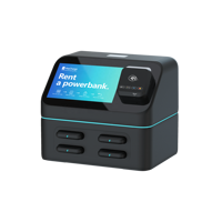 Estación de Carga Portátil de 4 Ranuras para Dispositivos Móviles, con Pantalla LCD Publicitaria, Terminal POS, Material ABS Ignífugo, para Laptop