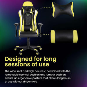 Chaise de jeu E-sports jaune confortable et moelleuse, chaise de <span class=keywords><strong>bureau</strong></span> pour jeux vidéo, support pour ordinateur portable personnalisé, chaise de jeu en cuir - Product Image 3