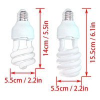 Lampe à économie d'énergie Turtle UV UVB 10.0 13W 26W, lampe fluorescente compacte UVA UVB 2.4 20W pour oiseaux, lampe UVB pour reptiles 5.0