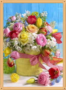 Kit de Pintura de Diamantes 5D Personalizado Y-Z024, Regalo de Cumpleaños, Flores, Taladro Completo, Kit de Pintura de Arte de Diamantes Redondos 5D - Product Image 5