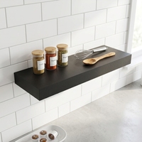 Étagère murale flottante moderne en bois avec rangement, étagère à vue dégagée au design discret, support mural compact pour armes à feu