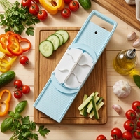 Mandoline à julienne manuelle Premium PS 4.0mm XL avec protège-main breveté, lame en acier inoxydable, compatible lave-vaisselle, coupe-légumes