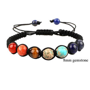 Braccialetto in macramè con pietra energetica 7 Chakra in pietra naturale multicolore fatto a mano di alta qualità JBS10247 - Product Image 3