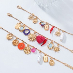 <span class=keywords><strong>ZAA</strong></span> 3 pièces/ensemble 2025 nouveau multicouche tissé conception feuille coeur fleur Chili pendentif Bracelet pour les femmes bijoux de fête - Product Image 4