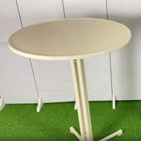 Table de cocktail haute blanche nordique bon marché meubles de salle à manger extérieure pliante en plastique imperméable et durable pour événements de restaurant