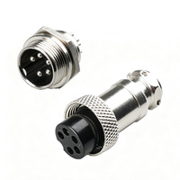 Connecteur aéronautique GX16 M12 (2-10 broches) - Prise industrielle en laiton pour câble de capteur, montage IP67, 5A 250V, boîtier en alliage de zinc