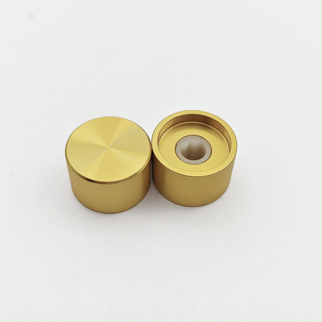 JTUNG Universal Aluminum Guitar Control Knobs 6 Interchangeable Inserts 18T/40T Spline Shaft Knurled Potentiometer Caps for Bass