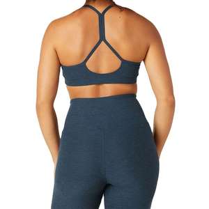 Logotipo personalizado de fábrica Espalda abierta Cómodo Spandex Estiramiento Yoga Ejercicio Yoga Halter Sujetador deportivo - Product Image 1
