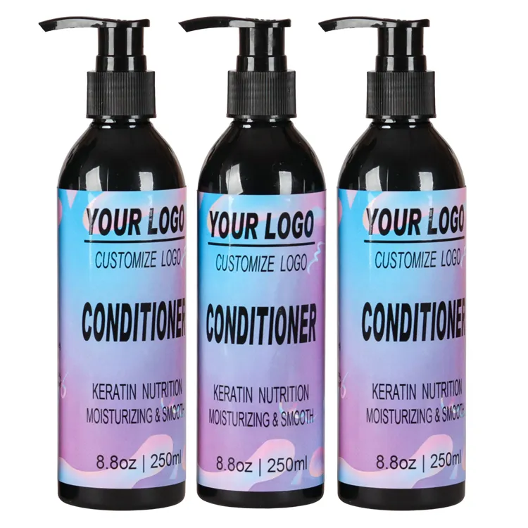 Label pribadi 100% murni alami perawatan rambut organik Set anti-rambut rontok sampo dan kondisioner