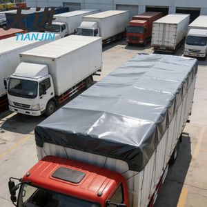 Тент из ПВХ TianJin 650 GSM, водонепроницаемый виниловый тент, покрытие для грузовиков, устойчивый к атмосферным воздействиям, износостойкий, светонепроницаемый, промышленный тент - Product Image 3