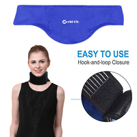 Aerdu — ensemble de compression gel glacé, tissu en néoprène confortable réutilisable, pour cou rigide avec enveloppe