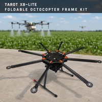 Kit de châssis nu en fibre de carbone Tarot X8-Lite Octocopter 1050 mm entre-essieux pour pièces de rechange d'avions multirotors UAV RC