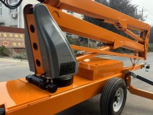 14-16 मीटर मुड़ा हाथ उच्च ऊंचाई वाले कार्य सीढ़ी एकल हाथ 18 मीटर की टाउ के पीछे, ट्रेलर माउंटेड बूम लिफ्ट टेलीस्कोपिक स्पाइडर मैन लिफ्ट - Product Image 2