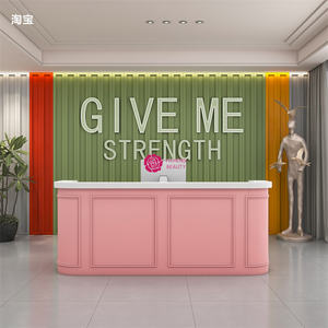 Yicheng Beauty <span class=keywords><strong>ร้าน</strong></span>ขายเสื้อผ้าผู้หญิงแบบทันสมัยเคาน์เตอร์เงินสดแผนกต้อนรับฝรั่งเศสสำหรับห้างสรรพสินค้าใช้ในยิมร้านน้ำ<span class=keywords><strong>ชา</strong></span>นม - Product Image 4