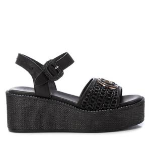 Sandales compensées noires Carmela pour femme, à plateforme et à brides, chaussures d'été - Product Image 1