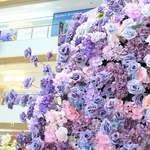 Fleur artificielle en soie, série style jardin Monet, décoration de mariage, allée de l'auditorium, ensemble de décoration, peinture à l'huile, sens avancé - Product Image 2