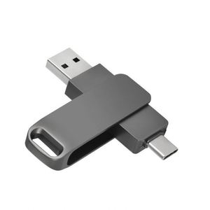 Clé USB en métal, nouvelle clé USB 2.0, clé USB C avec logo personnalisable, disponible en 4 Go, 8 Go, 16 Go, 32 Go, 64 Go, 128 Go - Product Image 1