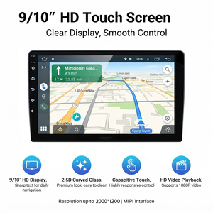 เครื่องเสียงรถยนต์ 2Din Android Stereo 9 นิ้ว ระบบนำทางสากล 32GB 64GB วิทยุ FM หน้าจอสัมผัส เครื่องเล่น DVD มัลติมีเดีย Carplay - Product Image 3