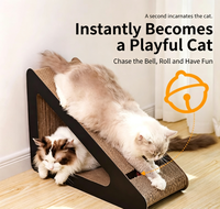 Planche à gratter triangulaire pour chat, personnalisée, écologique, OEM/ODM, en forme de prisme triangulaire, en carton ondulé, grattoir pour animaux de compagnie
