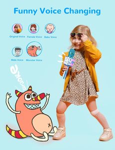 Trẻ em Bluetooth Karaoke <span class=keywords><strong>Microphone</strong></span> máy LED ánh sáng đồ chơi cho trẻ em gái và chàng trai món quà sinh nhật - Product Image 5